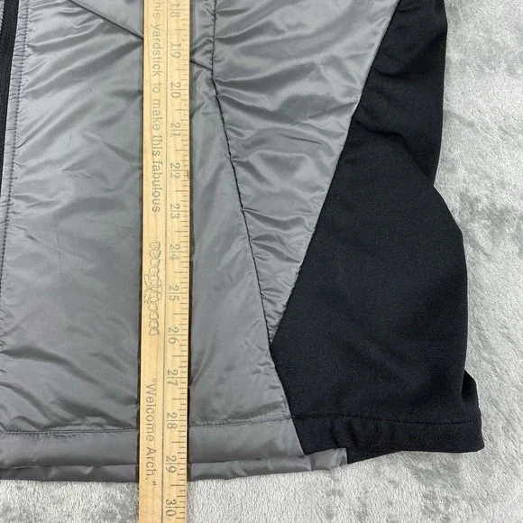 Peak Performance Alum Vest Mens Size XXL Grey Black Hybrid Hooded Puffer Running - Picture 13 of 14